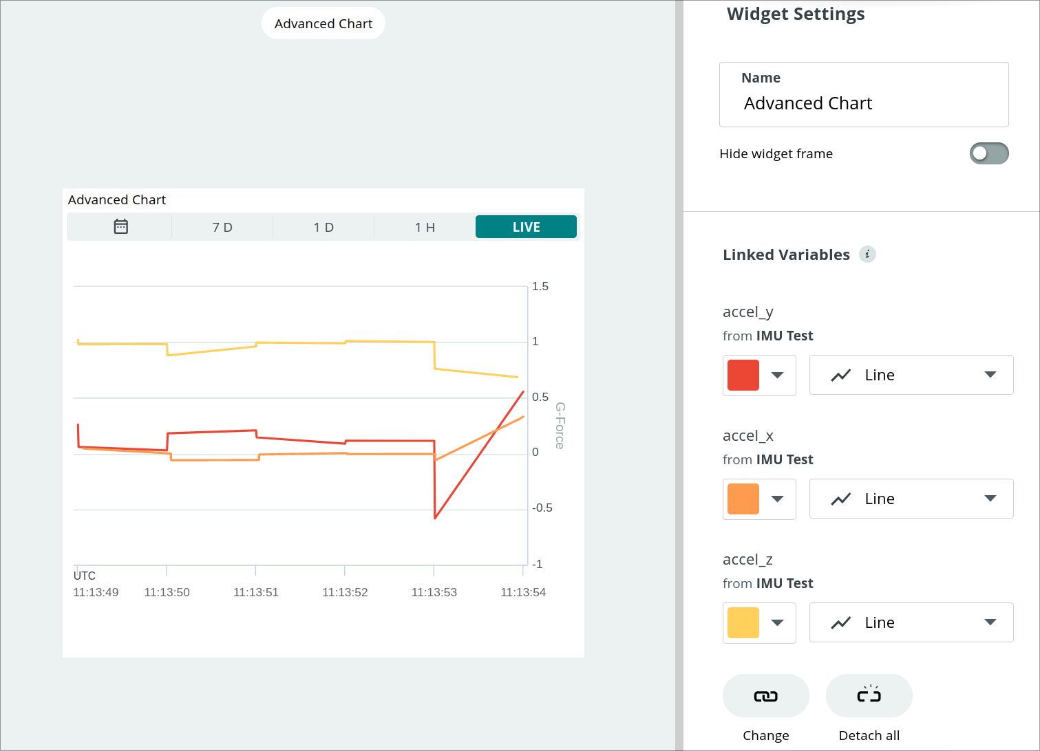 Editor options for advanced charting