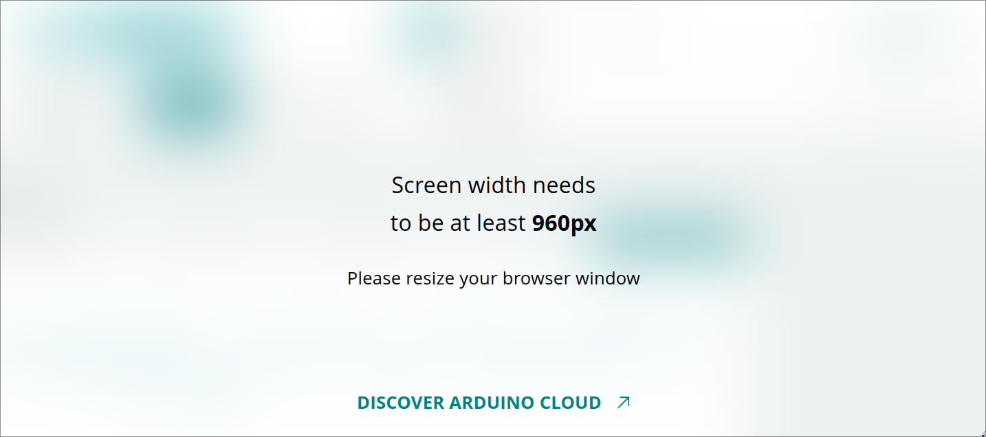 Narrow screen width warning page